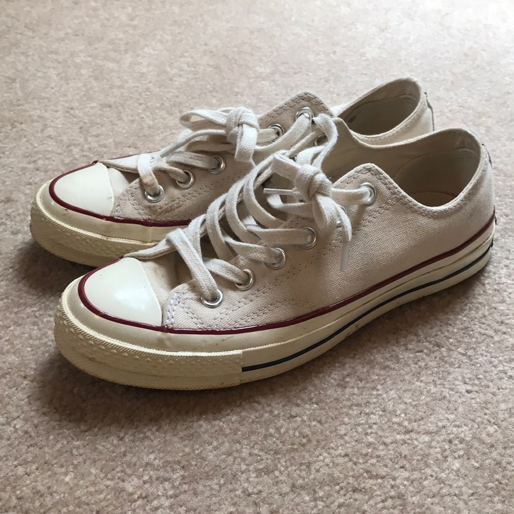 Chuck Taylor’s in cream